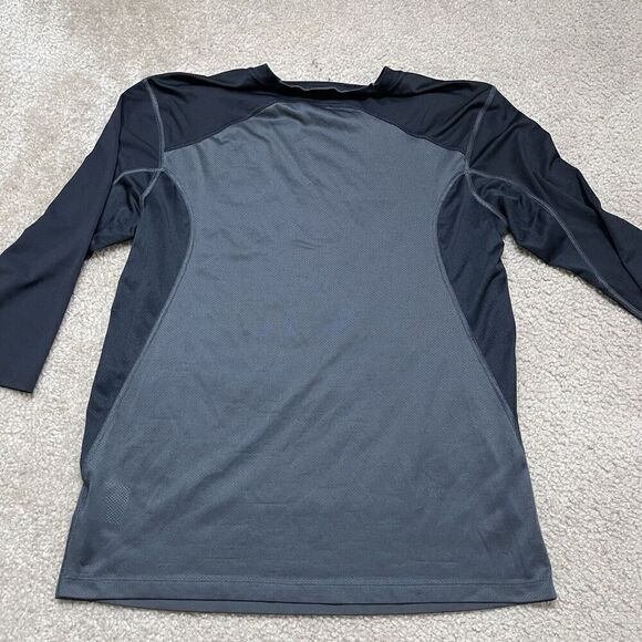 Nike Pro Combat DRI-FIT Ken Griffey Jr Swingman Raglan Large Gray Black Fitted - Picture 5 of 10